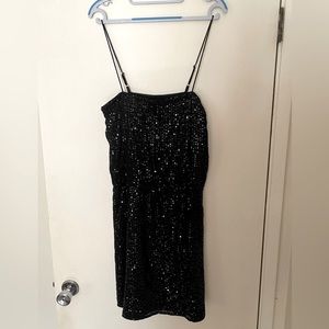 Ludi dress, sequin dress, size S, black